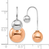 Sterling Silver &amp; Rose-tone Dangle Earrings