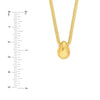 Puff Teardrop Snake Necklace