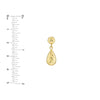D/C Teardrop Dangle Earrings on Post Back