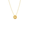 So You Cutout Heartbeat Mini Disc Adjustable Necklace