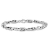 14K White Gold Polished Fancy Link Bracelet