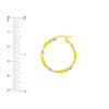 Large Neon Yellow Enamel Round Twist Hoops