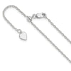Sterling Silver RH-plated Adjustable 1.4mm Cable Chain