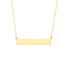Engravable Bar &amp; Adjustable Necklace