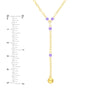 Lilac Enamel Layered Lariat Necklace