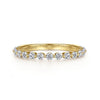 14K Yellow Gold Single Prong Diamond Anniversary Band