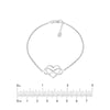 Sterling Silver Infinity in Heart Adjustable Bracelet