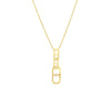 Interlocking Diamond Radiant Link Necklace
