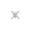 Sterling Silver 6mm Square CZ Stud Earrings on Post Back