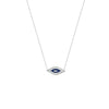 Sterling Silver CZ Evil Eye Necklace