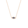 Sterling Silver CZ Evil Eye Necklace