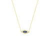 Sterling Silver CZ Evil Eye Necklace
