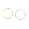 2mm x 40mm Polished Hoop Earrings