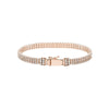 Plated Sterling Silver Triple CZ Row Bracelet