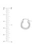 3mm x 15mm Polished Hoop Earrings