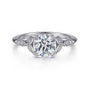 14K White Gold Round Diamond Engagement Ring