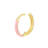 Pink Enamel 1/2 Polished Hoops