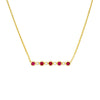 Diamond and Ruby Bezel Bar Necklace