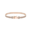 Plated Sterling Silver Triple CZ Row Bracelet