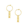 Personalization Vertical Nameplate Hoop Earrings