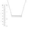 Plated Sterling Silver Bar Necklace with Cross