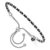 Sterling Silver Ruthenium-plated D/C Adjustable Bracelet