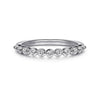 14K White Gold Diamond Wedding Band