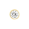 Child's Bezel Set CZ Stud Earrings with Screw Back