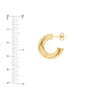 10mm ID Twisted Open Hoop Earring