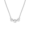 Bezel Set 3 Stone Graduated Necklace