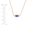 Sterling Silver CZ Evil Eye Necklace