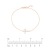 Sideways Cross Bracelet with 1/6tcw Diamond