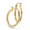 14K D/C Hinged Hoop Earrings