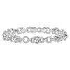 Sterling Silver Rhodium-plated Polished/Textured Bracelet