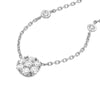 3/4tcw Diamond Cluster &amp; Bezel Station Necklace