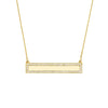 Engravable Bar Necklace with 1/3tcw Diamond Border