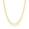 Triple Strand Adj. Diamond Cut Valentino Chain