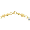 Two-Tone Stampato D/C and Satin Hearts Anklet