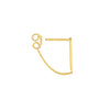 Front To Back Paper Clip &amp; Curb Earrings