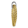 Sterling Silver Rhodium-plated Gold-plated CZ Braided Pendant