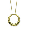 Tapered Puffy Circle Pendant Necklace