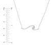 Wave Necklace with Diamond Accent