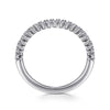 14K White Gold Round Diamond Anniversary Band