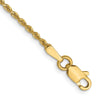 14K 1.3mm Diamond-Cut Rope Chain