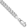 14K White Gold 4.5mm Flat Beveled Curb Chain