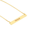 Mini Bar Necklace with Cutout Cross