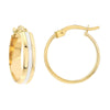 Medium White Enamel Round Hoops