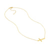 Sterling Silver Sideways Cross Necklace