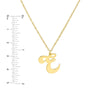 15mm Cursive Initial Pendant Necklace