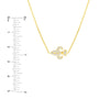Sideways Mini CZ Fleur-de-Lis Necklace